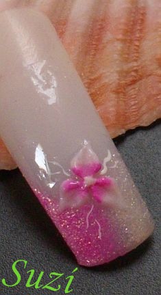 ruzovobili pigment s 3D kytkou